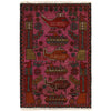 Pink War Rug 2' 0" x 2' 11" ft / 62 x 90 cm - No. G25239