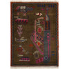 Brown War Rug 2' 0" x 2' 9" ft / 62 x 85 cm - No. G25299