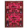 Pink War Rug 1' 11" x 2' 9" ft / 59 x 83 cm - No. G25301