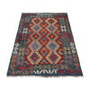 Handmade Afghan Vegetable Kilim 4' 1" x 5' 7" ft / 124 x 170 cm - No. G25395