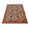 Hand Knotted Afghan Style Kilim 4' 2" x 5' 7" ft / 128 x 170 cm - No. B25493