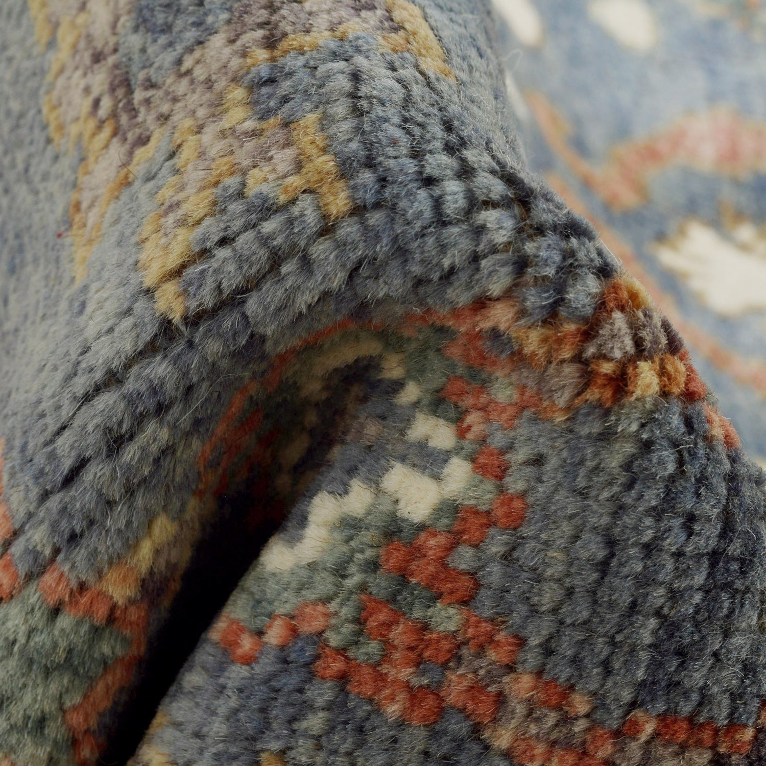 Modern Oushak Area Rug 4' 1" x 5' 9" ft / 124 x 175 cm - No. G25511