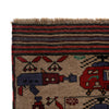 Handmade Afghan War Area Rug 4' 4" x 5' 7" ft / 131 x 170 cm - No. G25876