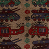 Handmade Afghan War Area Rug 4' 4" x 5' 7" ft / 131 x 170 cm - No. G25876