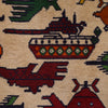 Handmade Afghan War Area Rug 2' 10" x 4' 6" ft / 87 x 137 cm - No. G25880