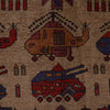 Hand-Knotted Afghan War Carpet 4' 3" x 6' 3" ft / 130 x 190 cm - No. G25882