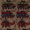 Hand-Knotted Afghan War Carpet 4' 5" x 6' 3" ft / 134 x 190 cm - No. G25883