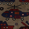 Handmade Afghan War Area Rug 4' 4" x 6' 0" ft / 131 x 182 cm - No. G25884