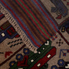 Handmade Afghan War Area Rug 4' 0" x 5' 11" ft / 123 x 181 cm - No. G25885