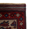 Handcrafted Afghan War Rug 3' 2" x 4' 7" ft / 96 x 139 cm - No. G25892