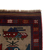 Authentic Afghan War Area Rug 3' 3" x 4' 9" ft / 100 x 145 cm - No. G25893