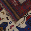 Handmade Afghan War Area Rug 3' 7" x 4' 10" ft / 110 x 148 cm - No. G25895