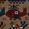 Hand-Knotted Afghan War Carpet 3' 1" x 4' 9" ft / 95 x 145 cm - No. G25896