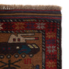 Afghan War Rug – Military Design 3' 2" x 4' 4" ft / 97 x 133 cm - No. G25897