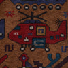 Afghan War Rug – Military Design 3' 2" x 4' 4" ft / 97 x 133 cm - No. G25897