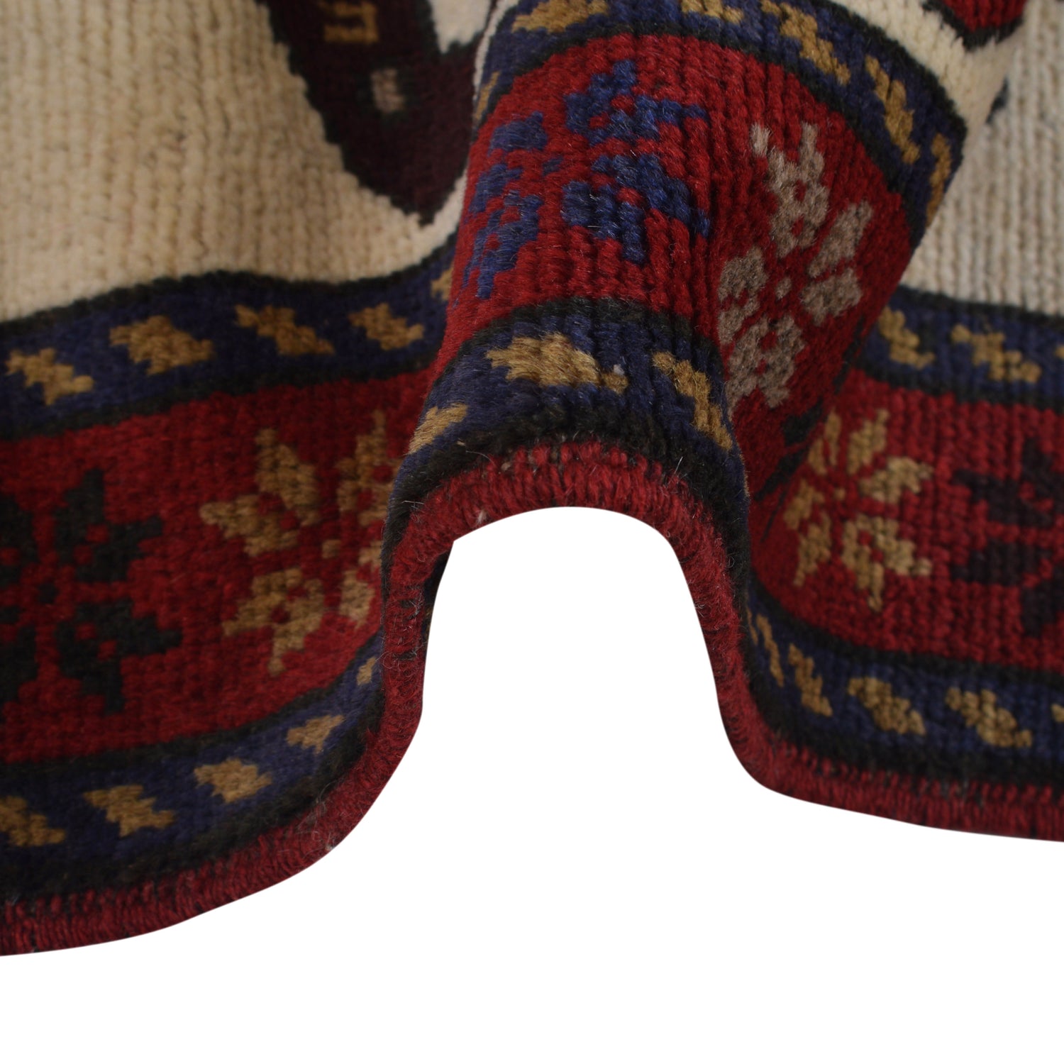 Ivory Color War Rug 3' 3" x 4' 10" ft / 100 x 148 cm - No. G25898