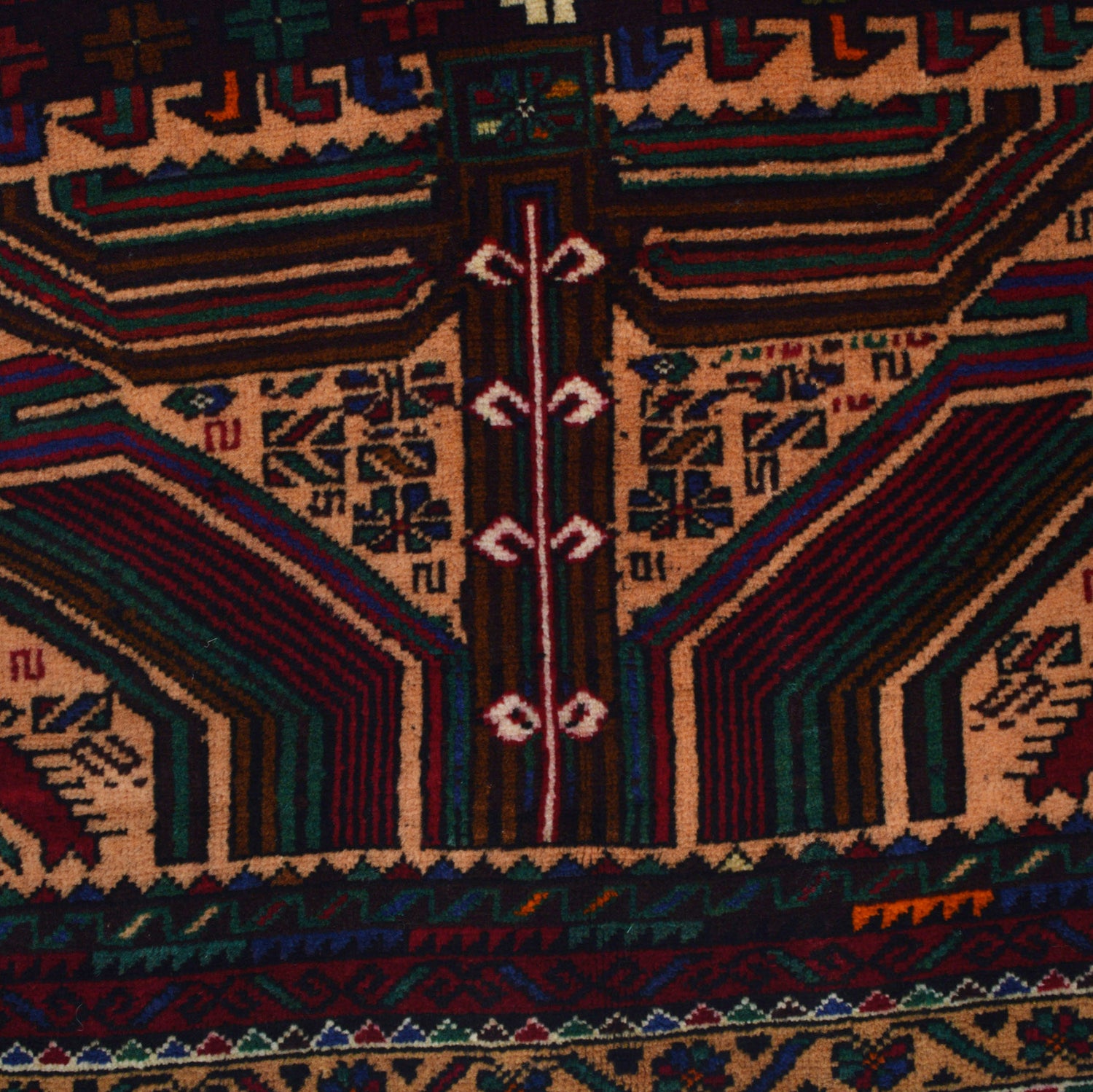 Hand Knotted Baluchi Rug 3' 1" x 4' 11" ft / 95 x 149 cm - No. G26588