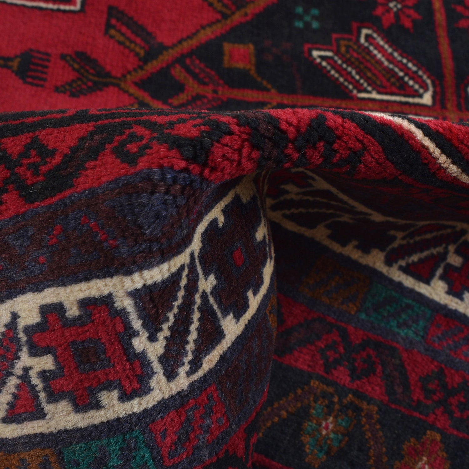 Hand Knotted Baluchi Rug 3' 0" x 4' 10" ft / 92 x 147 cm - No. G26589