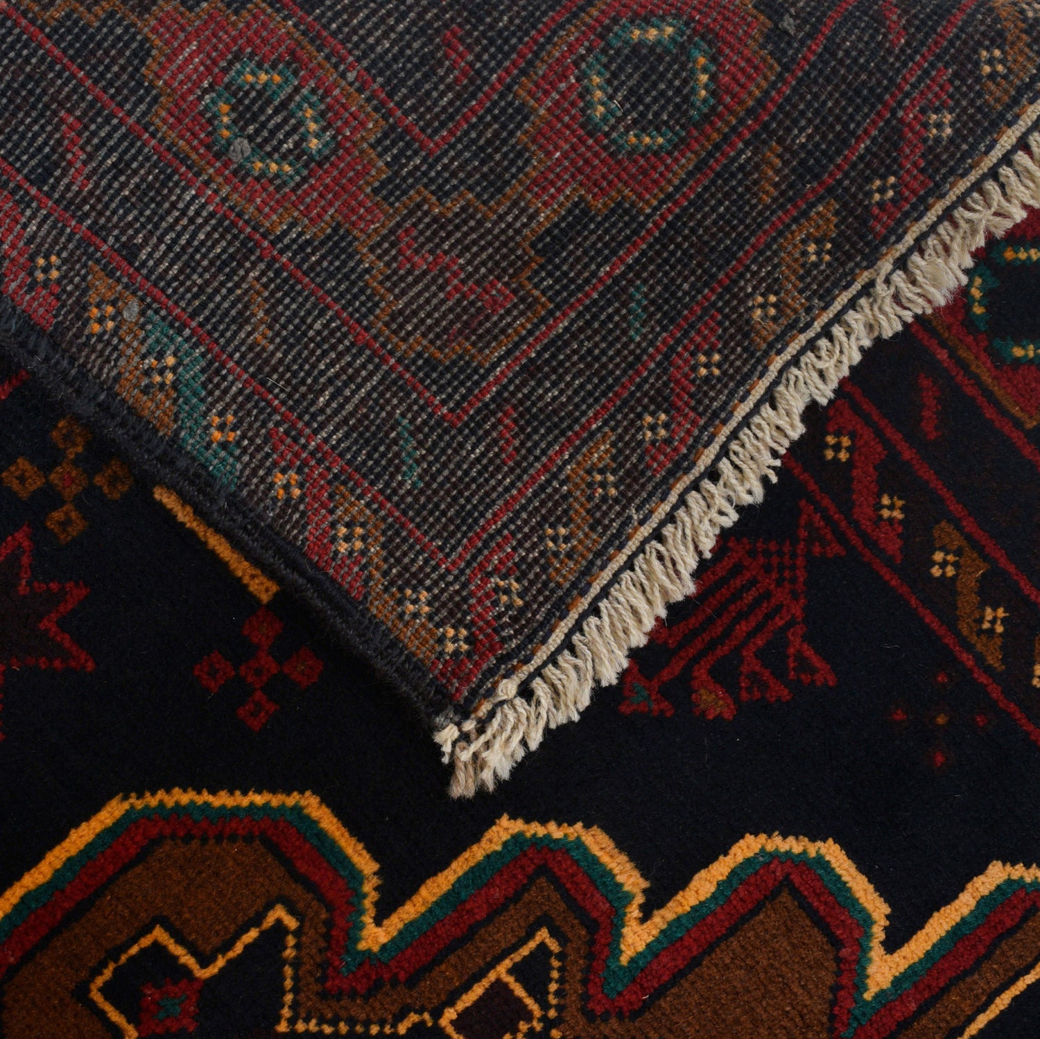 Hand Knotted Baluchi Rug 4' 0" x 6' 2" ft / 122 x 187 cm - No. G26643