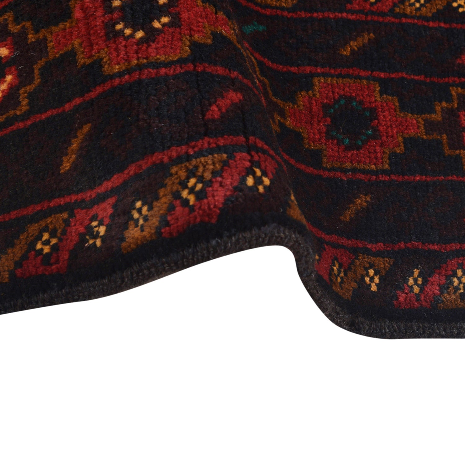 Hand Knotted Baluchi Rug 4' 0" x 6' 2" ft / 122 x 187 cm - No. G26643