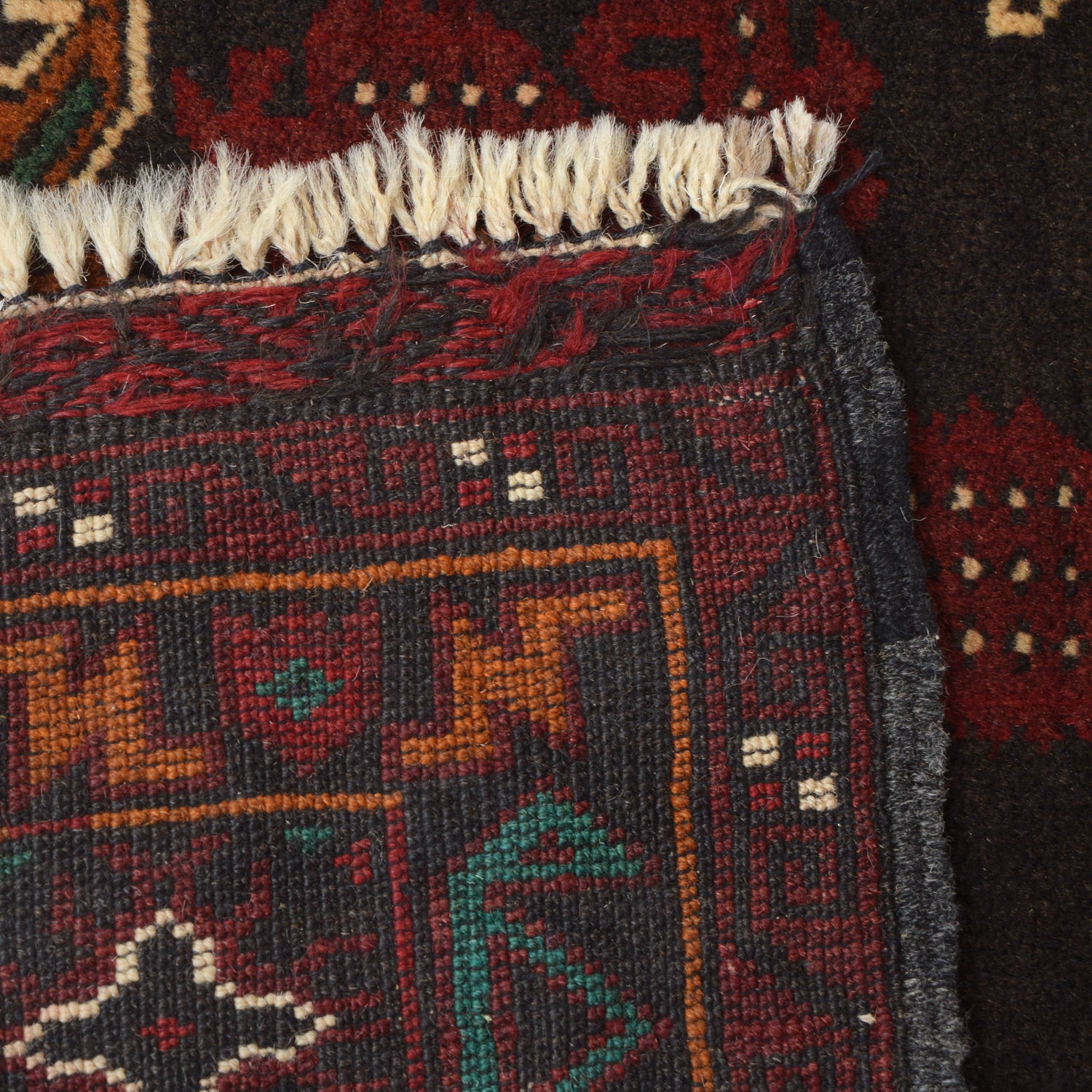 Hand Knotted Baluchi Rug 4' 1" x 6' 2" ft / 124 x 189 cm - No. G26676