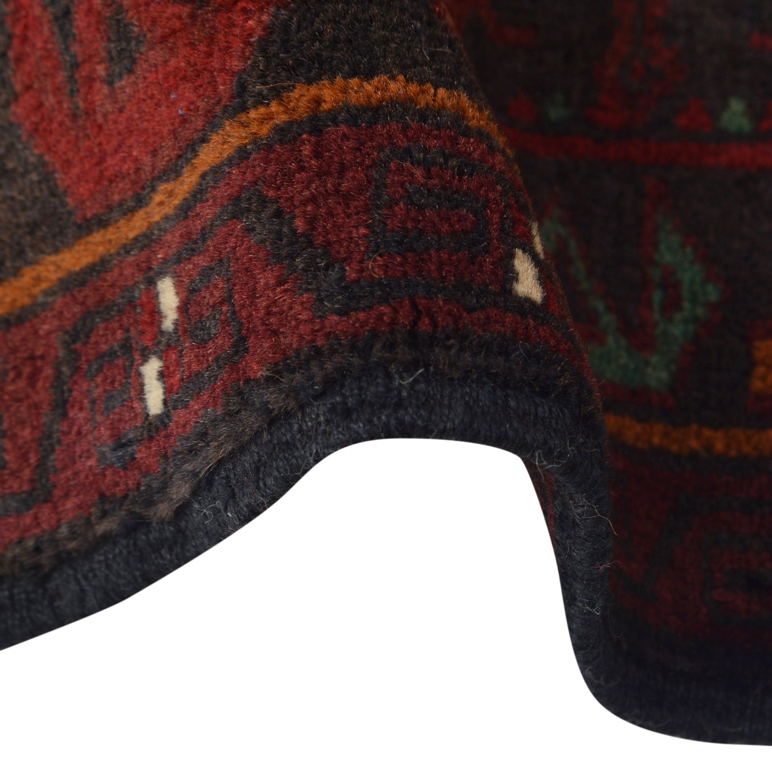 Hand Knotted Baluchi Rug 4' 1" x 6' 2" ft / 124 x 189 cm - No. G26676