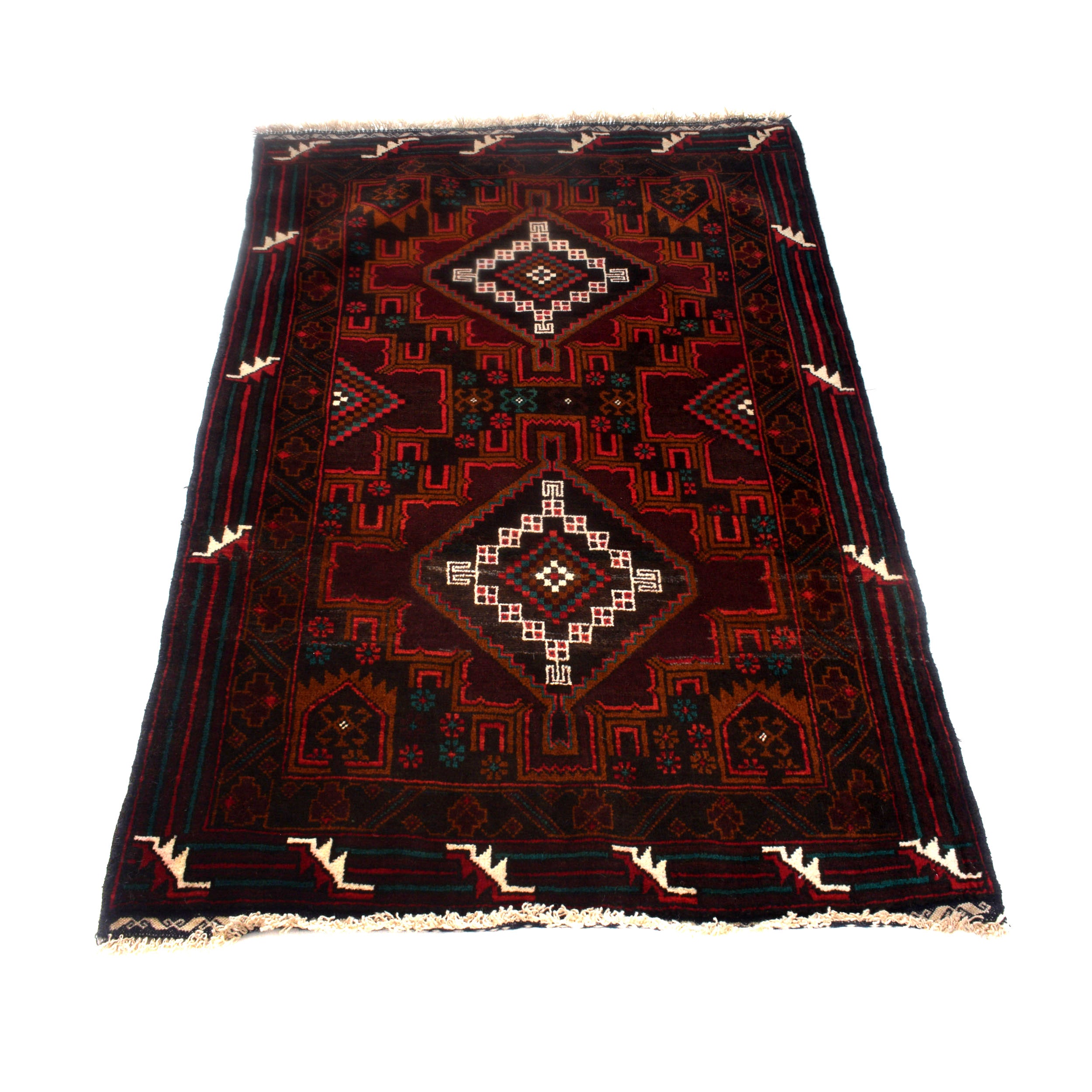Traditional Baloch Carpet 3' 1" x 4' 8" ft / 94 x 143 cm - No. G27049