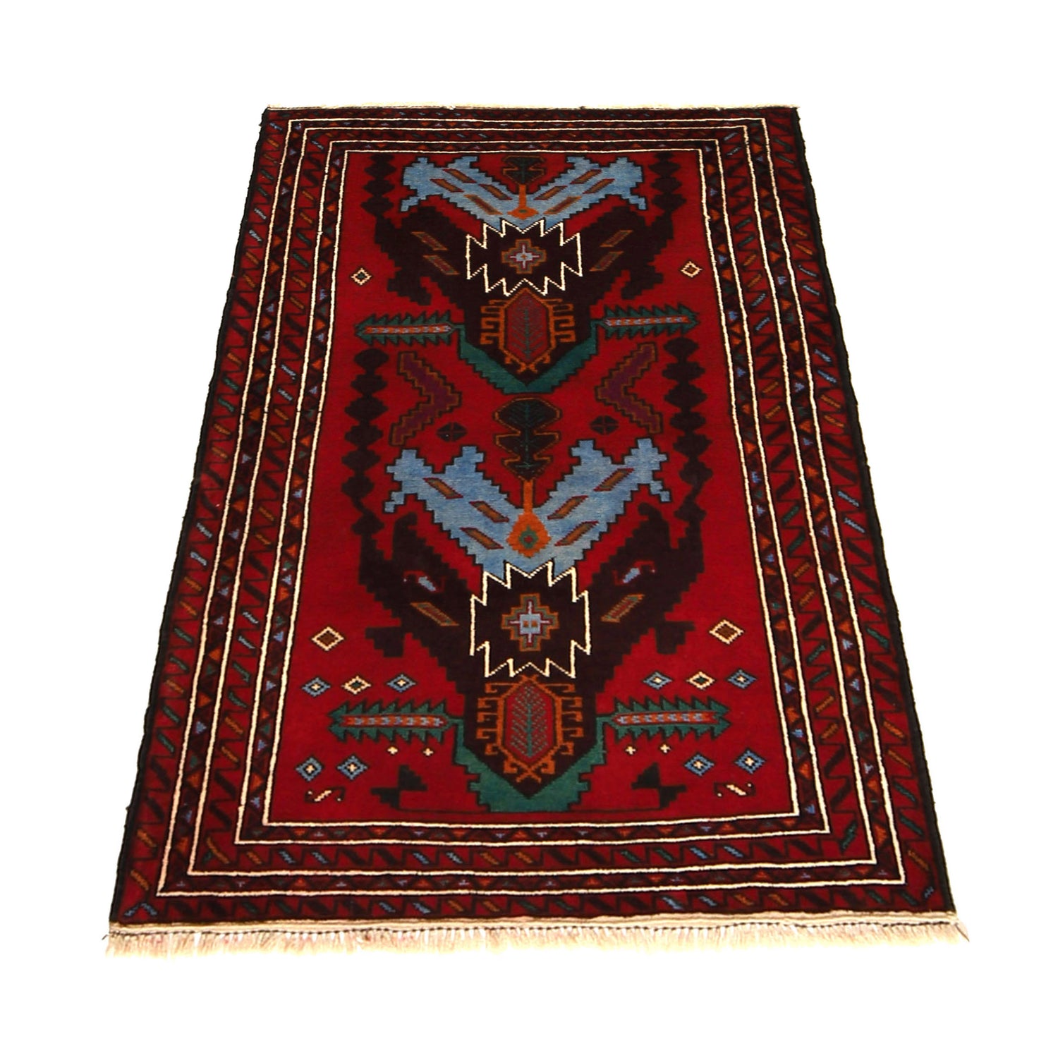 Tribal Baloch Rug 2' 10" x 4' 6" ft / 86 x 137 cm - No. G27052