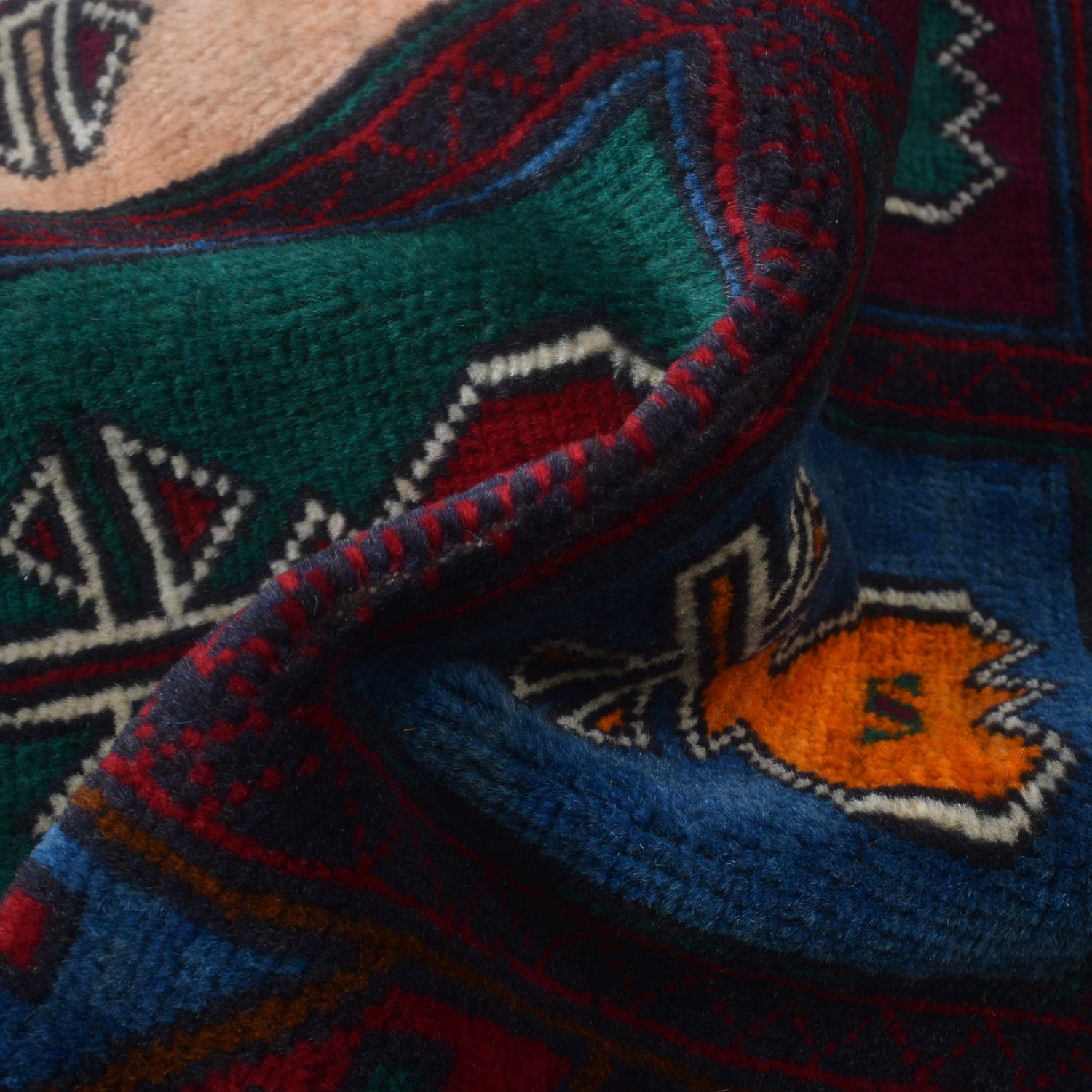 Hand Knotted Baluchi Rug 3' 2" x 4' 5" ft / 97 x 135 cm - No. G27056