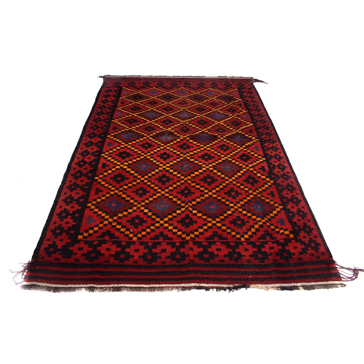 Afghan Vintage Kilim 5' 7" x 9' 1" ft / 170 x 278 cm - No. G27058