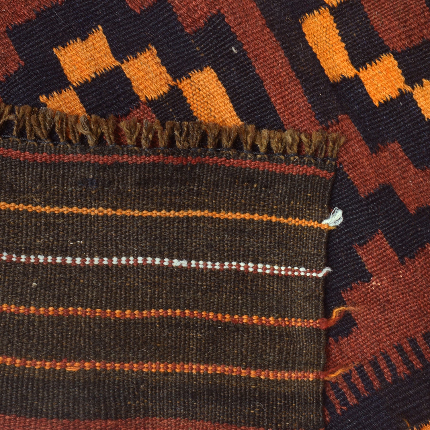 Red Afghan Kilim 5' 9" x 8' 4" ft / 175 x 255 cm - No. G27062