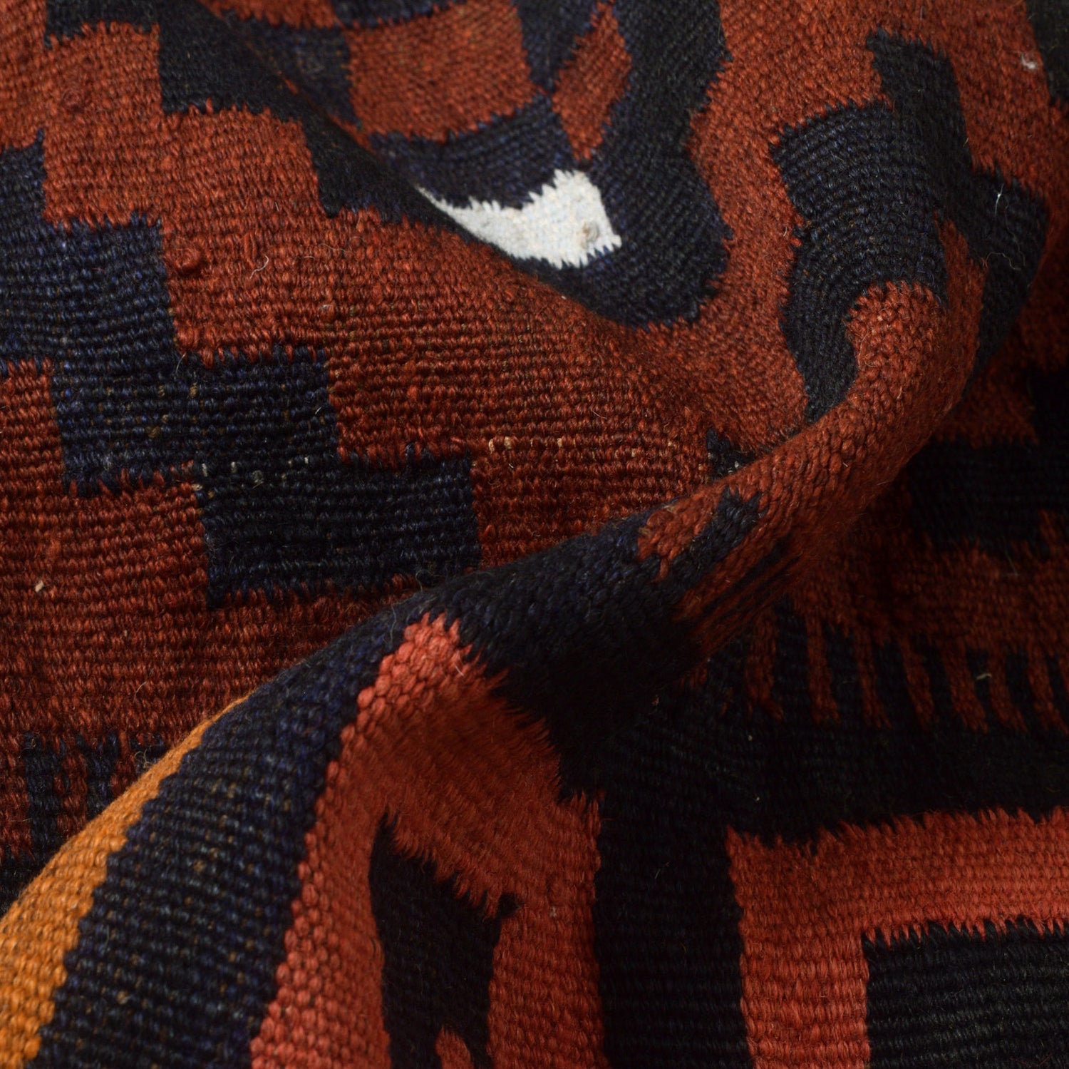 Red Afghan Kilim 5' 9" x 8' 4" ft / 175 x 255 cm - No. G27062