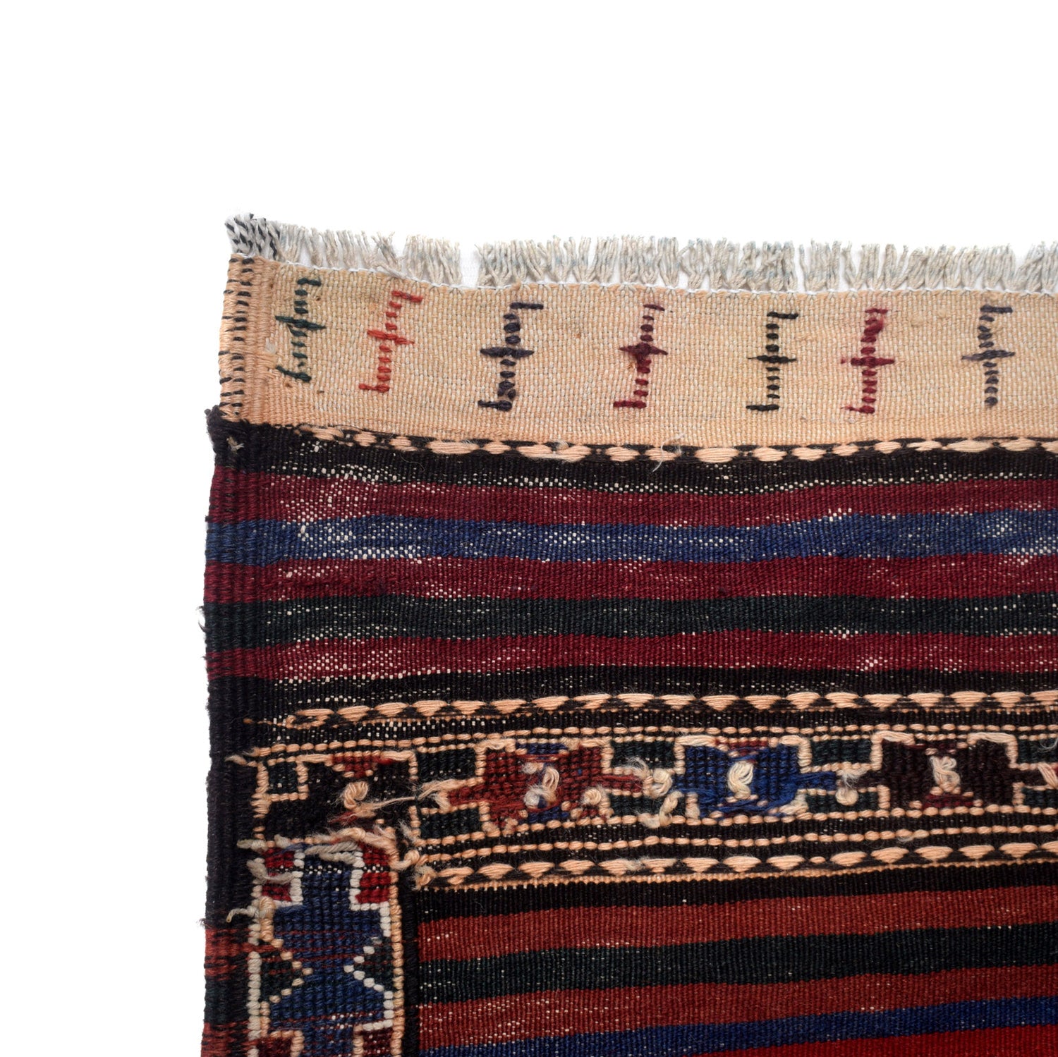 Afghan Vintage Kilim Runner 3' 7" x 10' 3" ft / 110 x 313 cm - No. G27067