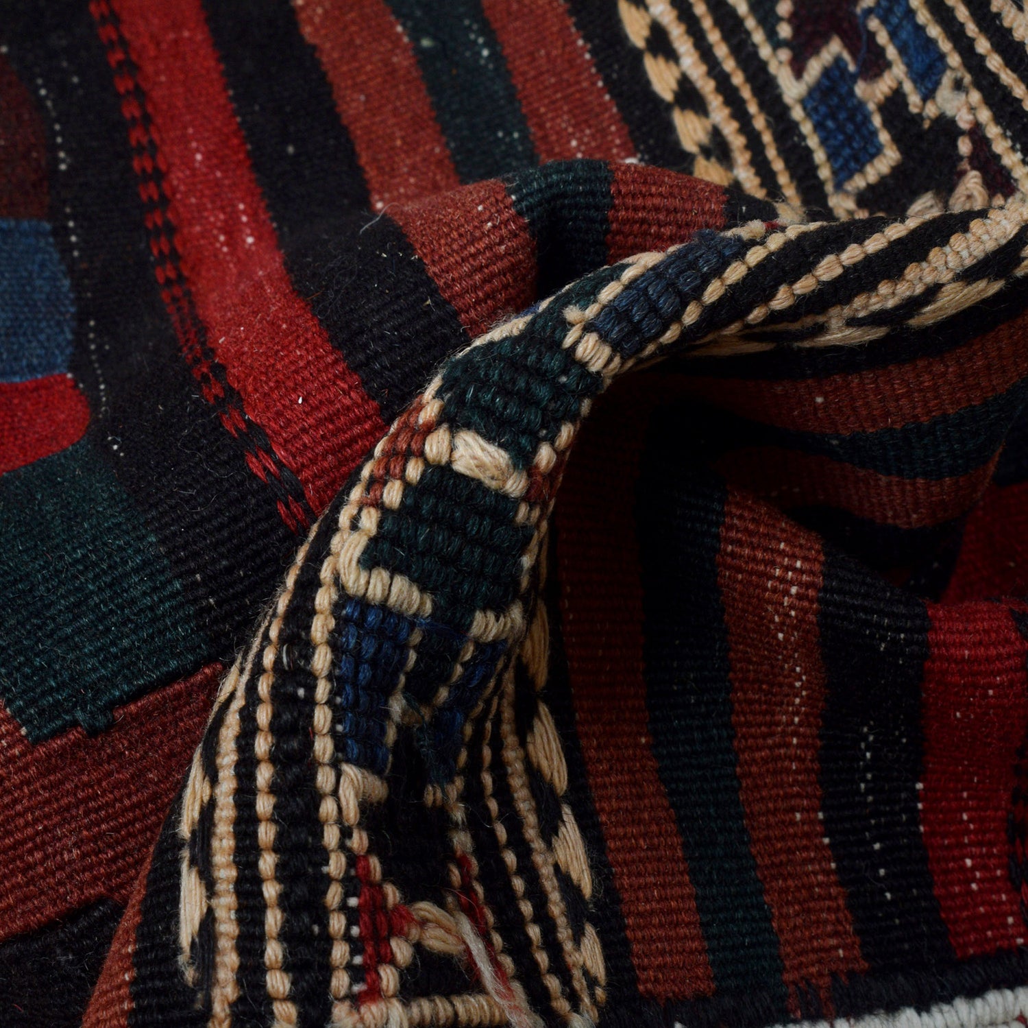 Afghan Vintage Kilim Runner 3' 7" x 10' 3" ft / 110 x 313 cm - No. G27067