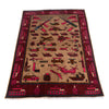 Handmade Afghan War Area Rug 3' 5" x 4' 10" ft / 103 x 148 cm - No. G27074