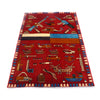 Handmade Afghan War Area Rug 3' 5" x 4' 11" ft / 102 x 149 cm - No. G27075