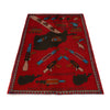 Handmade Afghan War Area Rug 2' 7" x 4' 2" ft / 80 x 126 cm - No. G27082