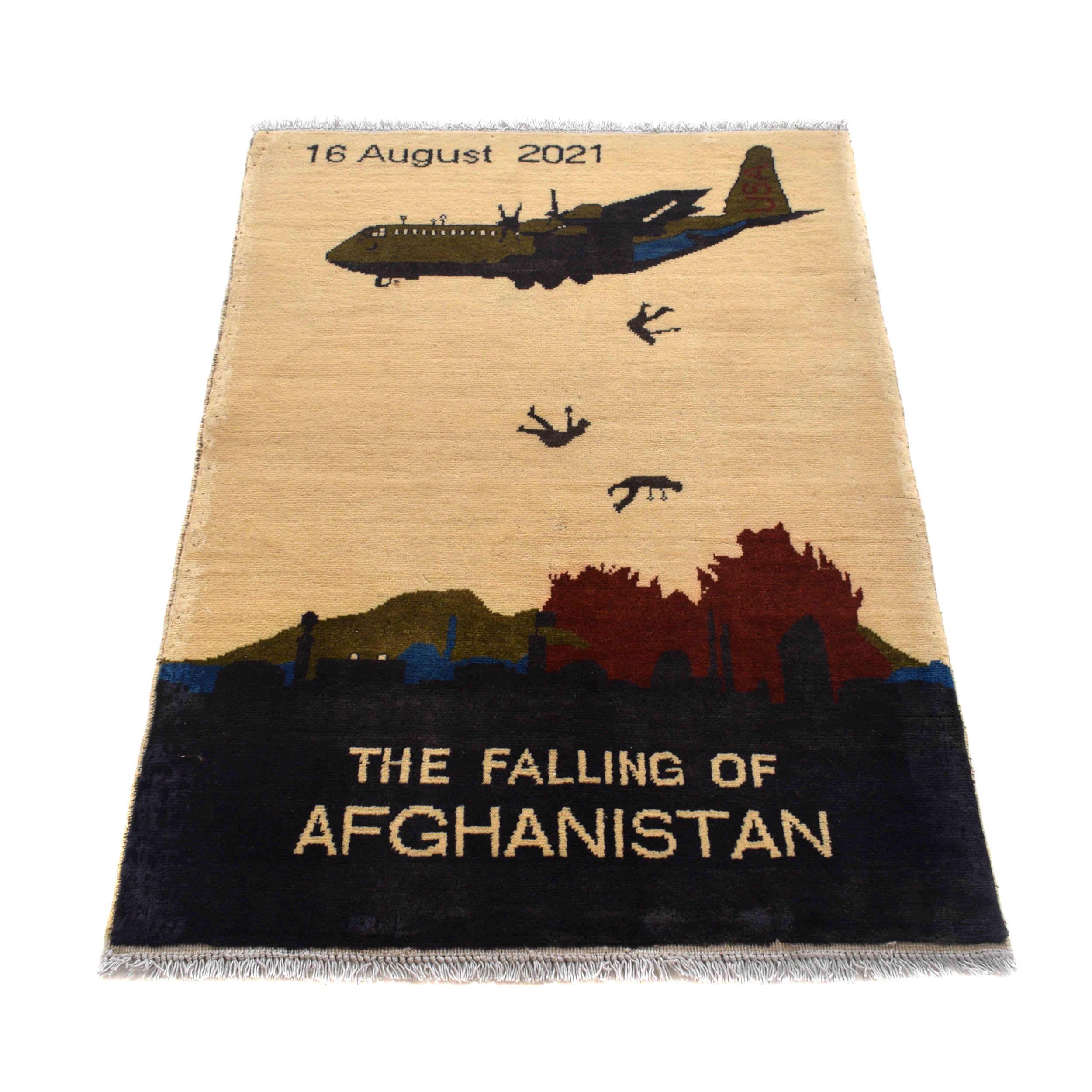 Afghan War Rug – Military Design 2' 9" x 4' 0" ft / 83 x 123 cm - No. G27475