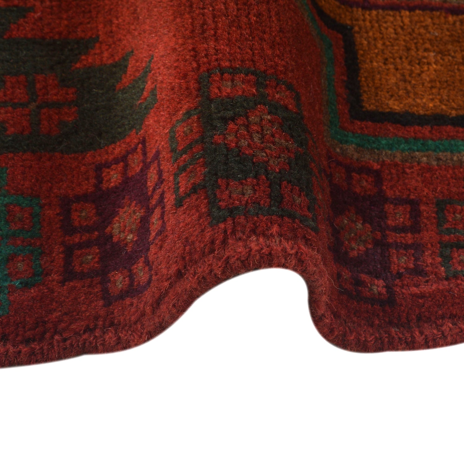 Red Color Baluchi Rug 4' 1" x 6' 7" ft / 125 x 200 cm - No. G27489