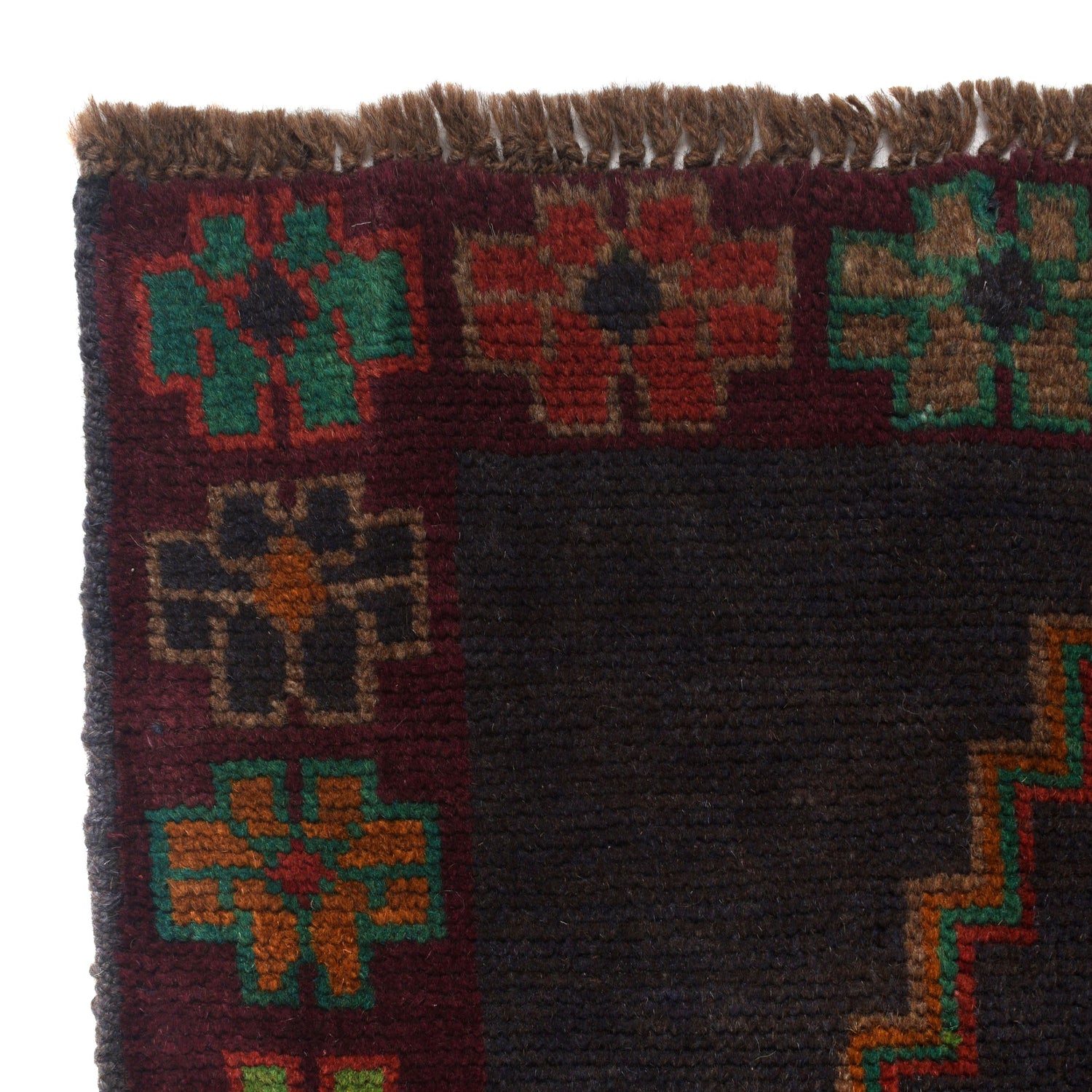 Black Color Baluchi Rug 3' 11" x 6' 3" ft / 119 x 190 cm - No. G27491