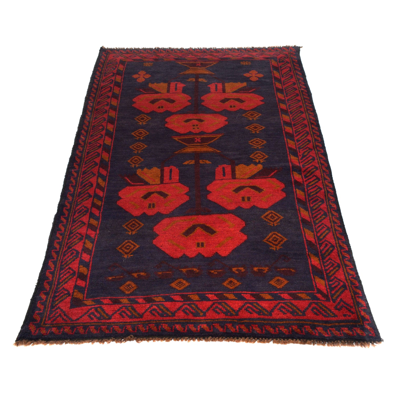 Multi Color Baluchi Rug 3' 7" x 6' 2" ft / 109 x 188 cm - No. G27493