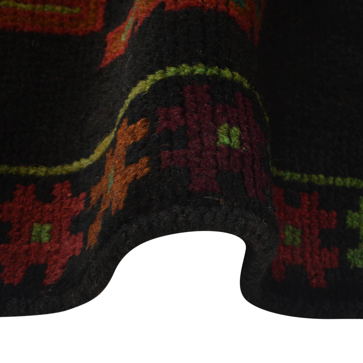 Black Color Baluchi Rug 4' 3" x 6' 8" ft / 130 x 202 cm - No. G27494