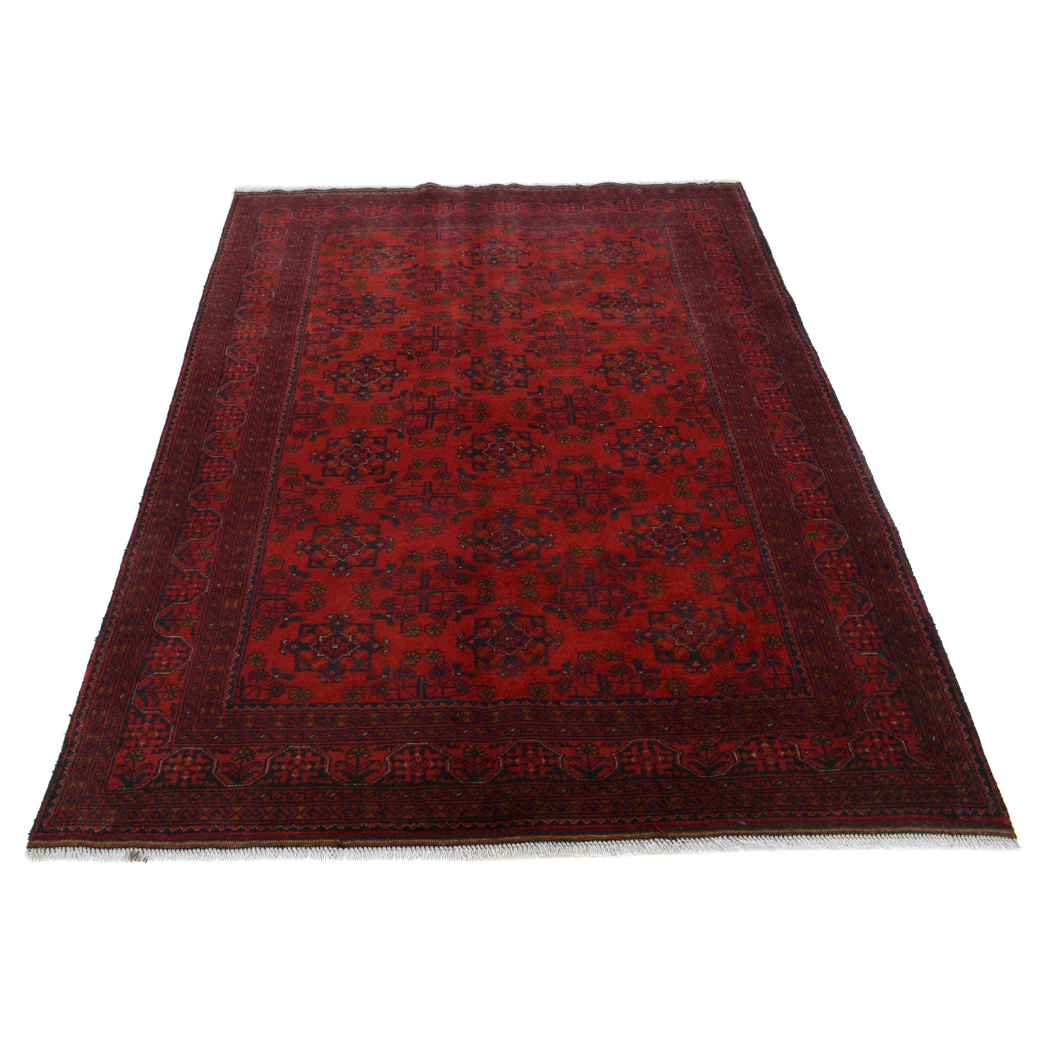 Handwoven Khal Mohammadi Afghan Carpet 4' 10" x 6' 9" ft / 147 x 206 cm - No. G27505