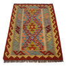 Hand Knotted Afghan Style Kilim 2' 8" x 3' 11" ft / 82 x 119 cm - No. G27557