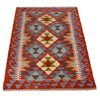 Hand Woven Wool Kelim 2' 10" x 3' 10" ft / 87 x 116 cm - No. G27582