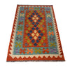 Hand Woven Wool Kelim 2' 9" x 4' 7" ft / 85 x 140 cm - No. G27584