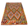 Hand Woven Wool Kelim 3' 5" x 5' 1" ft / 103 x 156 cm - No. G27589