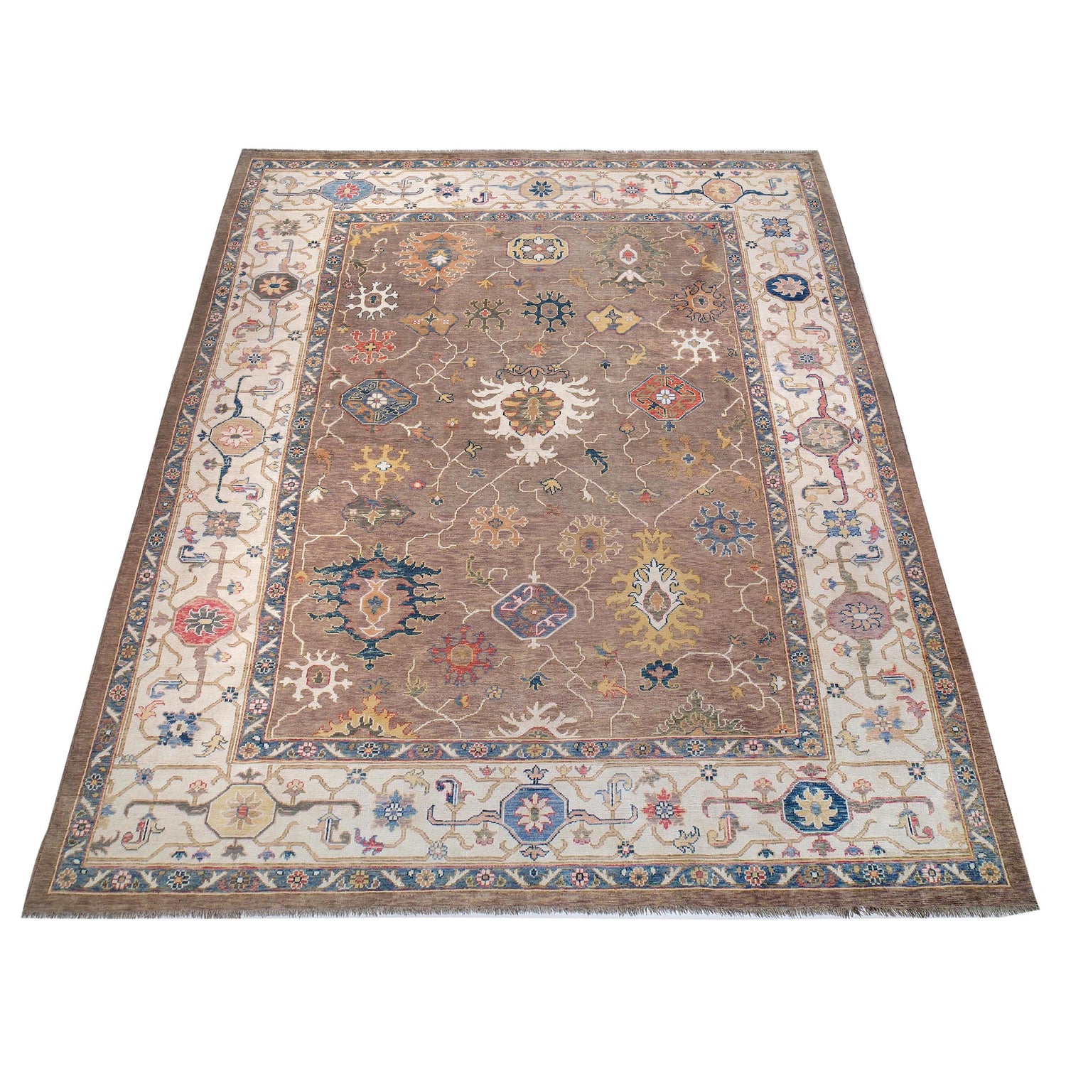 Modern Oushak Carpet 9' 12" x 13' 7" ft / 304 x 413 cm - No. G27686