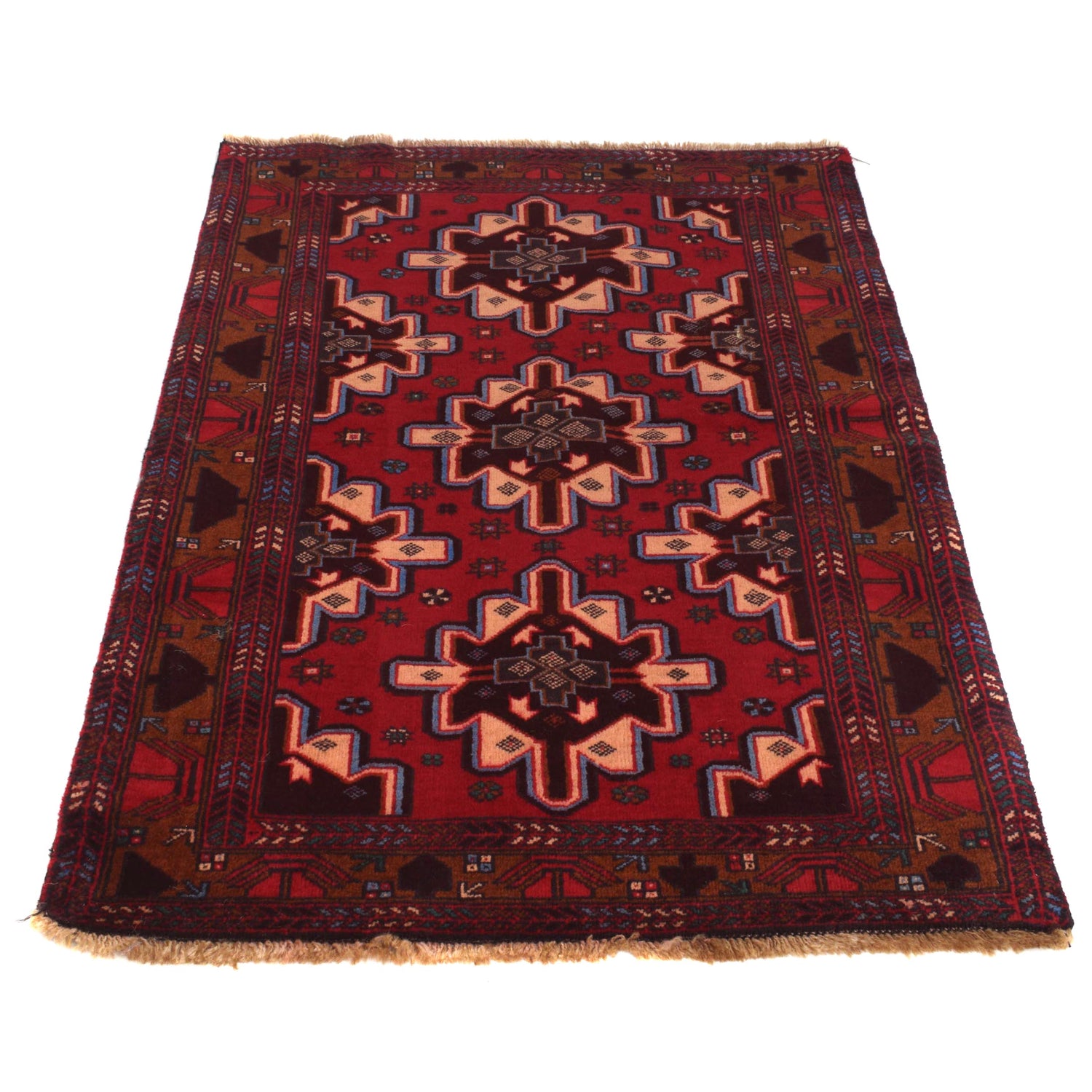 Hand Knotted Baluchi Rug 2' 11" x 4' 6" ft / 90 x 138 cm - No. G27688