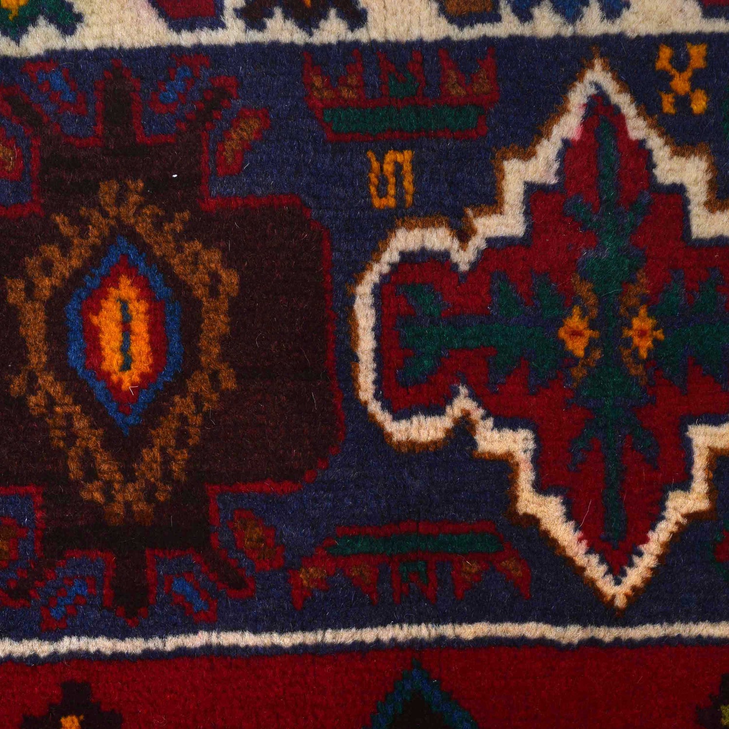 Hand Knotted Baluchi Rug 3' 1" x 4' 11" ft / 94 x 150 cm - No. G28047